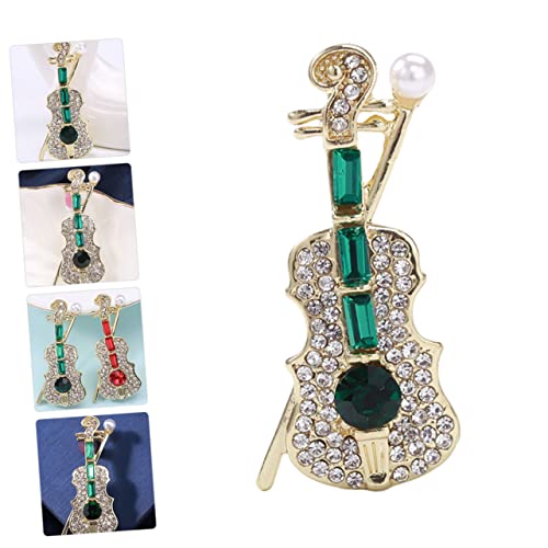 Gatuida Violin Brosche aus Hochwertiger Legierung Glitzerndes Schmuckstück für Damen Vielseitig Tragbar zu Festlichen Anlässen Wie Weihnachten Geburtstag Hochzeit Muttertag Stilvolles von Gatuida