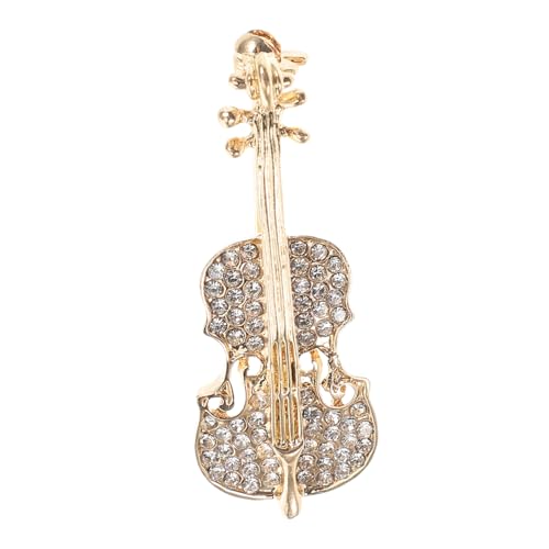 Gatuida Violin Brosche mit Strasssteinen Legierung Langlebig Modisches Anstecknadel Accessoire für Kleidung Anzug Pullover Rucksack und Hut Vielseitig Kombinierbar Goldfarben Gatuida Violin Brosche mit Strasssteinen Legierung Langlebig Modisches Anstecknadel Accessoire für Kleidung Anzug Pullover Rucksack und Hut Vielseitig Kombinierbar Goldfarben von Gatuida