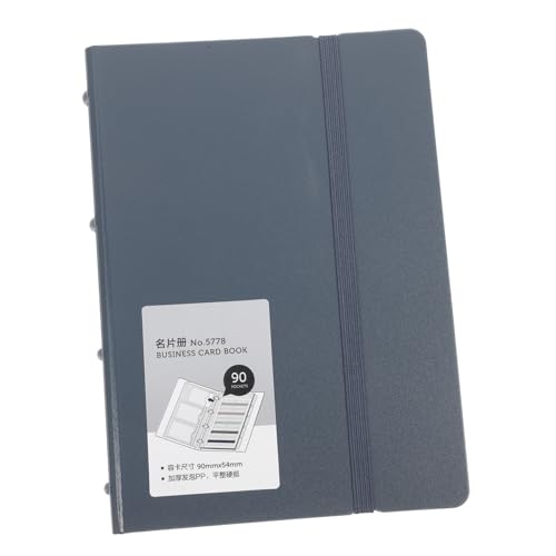 Gatuida Visitenkartenmappe Blau mit Transparenten Fächern Robuster Name Cards Holder für Business Cards Praktisches Organizer Album für Kreditkarten und Namenskarten Karten Kapazität von Gatuida