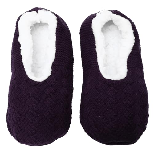 Gatuida Warme Rutschfeste Hausschuhe Damen mit Plüschfutter Weiche Atmungsaktive Socken Slipper für Herbst und Winter Gemütliche Indoor Fußbekleidung in Dunkelviolett Gatuida Warme Rutschfeste Hausschuhe Damen mit Plüschfutter Weiche Atmungsaktive Socken Slipper für Herbst und Winter Gemütliche Indoor Fußbekleidung in Dunkelviolett von Gatuida