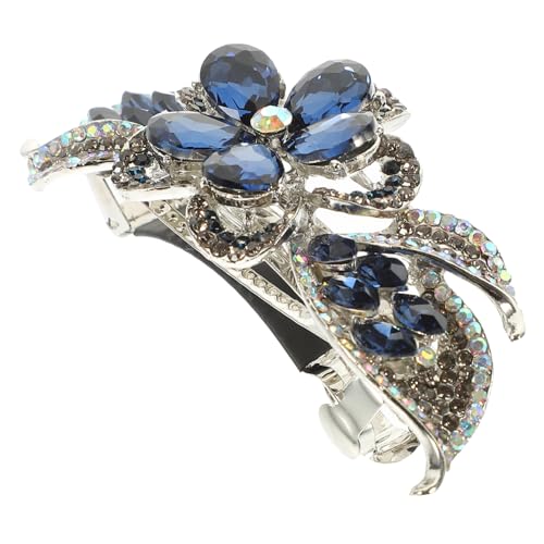 Gatuida Wasserblauer Strass Haarklammer Frühling Haarclip Damen Haarschmuck Funkelndes Haaraccessoire für Dickes Haar Robuster Metallclip für Alltag und Festliche Anlässe von Gatuida