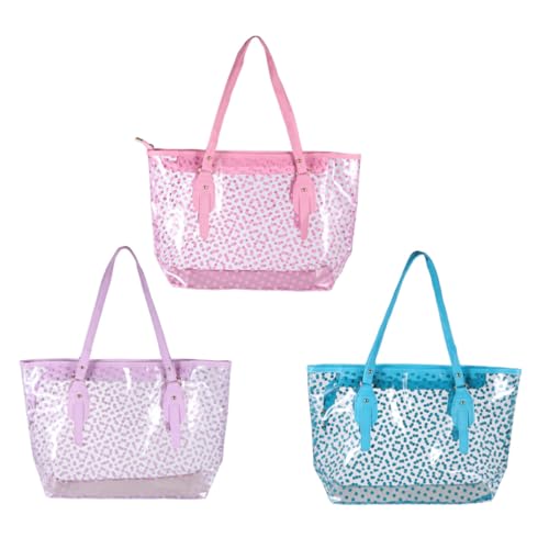 Gatuida Wasserdichte Damen Strandtasche aus PVC mit Rundem Punktemuster Modische Handtasche für Frauen und Mädchen Langlebig Formbeständig Perfektes von Gatuida