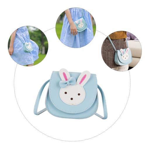 Gatuida Wasserdichte Niedliche Umhängetasche mit Verstellbaren Trägern Leichte Cartoon Schultertasche für Mädchen Einzigartige PU Mini Geldbörse mit Hasenmotiv von Gatuida