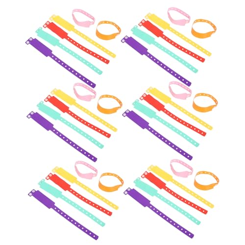 Gatuida Wasserdichte PVC Event Wristbands Verstellbare Handgelenkbänder in Farben Für Krankenhäuser Bars Outdoor Events Identifikation Komfortable Einstellbare Bänder von Gatuida