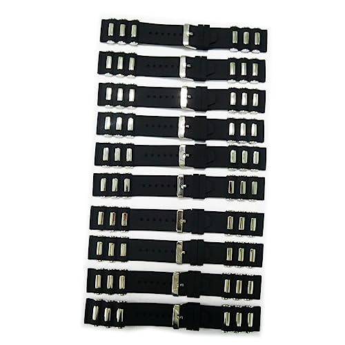 Gatuida Silikon-uhrenarmband Mit Edelstahlschließe Schwarz Passend Für Uhrenbandanstoß von Gatuida