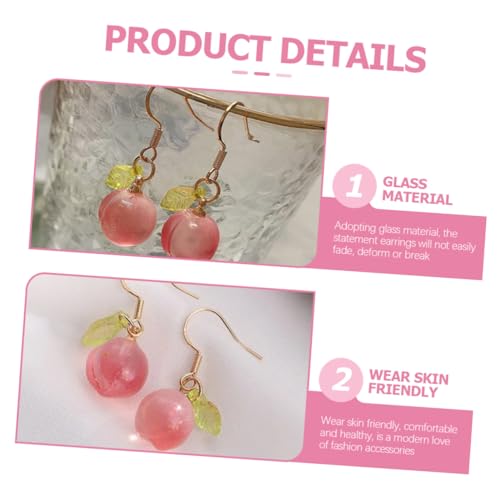 Gatuida Watermelon Ohrhänger Damen Pfirsich design Hängende Ohrschmuck Allergiefrei Leicht Kombinierbar Für Alltag Party Schmuck von Gatuida