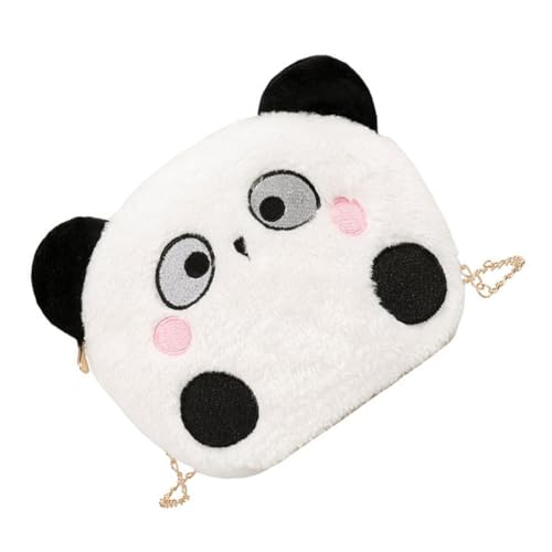 Gatuida Weiche Flauschige Panda Umhängetasche Damen Niedliche Schultertasche Leicht Kompakt Modisch für Alltag Schule Freizeit von Gatuida
