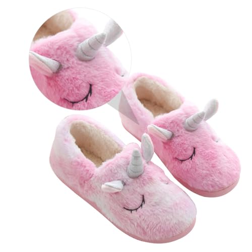 Gatuida Plüsch Hausschuhe Damen Winter Warm Mit Dicker Sohle Rosa Einhorn Design Für Zuhause Komfortable Eltern-flatschuhe Gatuida Plüsch Hausschuhe Damen Winter Warm Mit Dicker Sohle Rosa Einhorn Design Für Zuhause Komfortable Eltern-flatschuhe von Gatuida