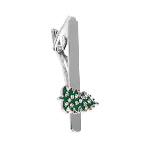 Gatuida Weihnachtlicher Krawattenklammer Weihnachtsbaum Design Wiederverwendbare Krawattennadel für Herren Einfache Befestigung Vielseitig für Festliche Anlässe und Formelle Outfits von Gatuida