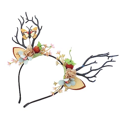 Gatuida Weihnachtlicher Rentier Haarreif aus Hochwertigem Geweih Design Bequem und Langlebig für Erwachsene für Xmas Partys und Festliche Anlässe von Gatuida