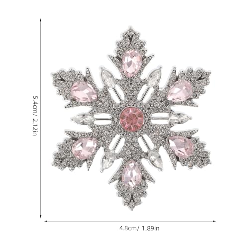 Gatuida Weihnachtsbrosche Schneeflocke Strass Pin Elegant für Anzug Jacke Mantel Festliche Anstecknadel Damen Herren Winter Accessoire von Gatuida