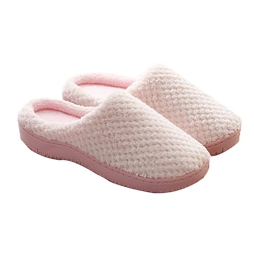 Gatuida Winter Baumwoll Hausschuhe Damen Herren Warme Rutschfeste Memory Schaum Pantoffeln Weiche Gemütliche Slipper für Zuhause für Kalte Jahreszeit von Gatuida