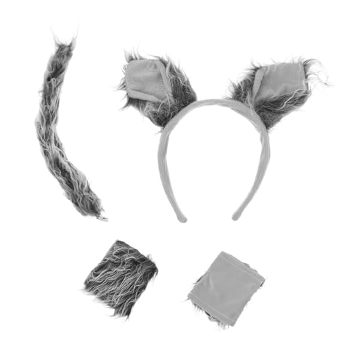 Gatuida Wolf Kostüm Zubehör Set Furry Tier Haarreif Handschuhe und für Cosplay Bühnenaufführungen und Partys für Erwachsene von Gatuida