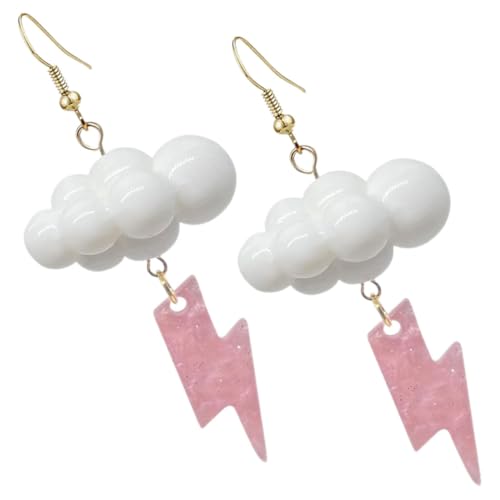 Gatuida Wolken Ohrhänger mit Blitzelementen Trendige Wetterinspirierte Tropfenohrringe für Damen Modische Wolken Sturm accessoires Geschenk von Gatuida