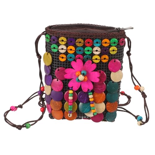 Gatuida Woven Crossbody Bag mit Kokosnussschalenperlen Stilvolle Schultertasche für Damen im Boho Design für Reisen Alltag und Strand Leicht und Praktisch zur Aufbewahrung von Handy Gatuida Woven Crossbody Bag mit Kokosnussschalenperlen Stilvolle Schultertasche für Damen im Boho Design für Reisen Alltag und Strand Leicht und Praktisch zur Aufbewahrung von Handy von Gatuida