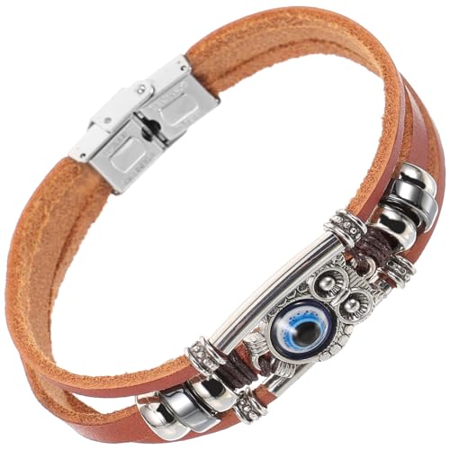 Gatuida Perlenarmband Für Männer Mit Eulenanhänger Trendiges Flechtarmband Aus Rindsleder Mit Bösem Blick Verstellbare Modeschmuck Für Herren Gatuida Perlenarmband Für Männer Mit Eulenanhänger Trendiges Flechtarmband Aus Rindsleder Mit Bösem Blick Verstellbare Modeschmuck Für Herren von Gatuida