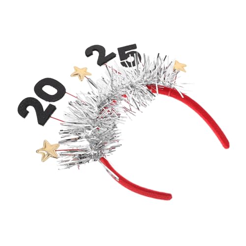 Gatuida Year Haarreif Schwarz mit Sternenmotiv Festliches Haarband für Damen und Herren Langlebiger Party Kopfschmuck für Silvester Feiern und Themenpartys von Gatuida