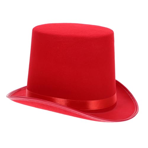 Gatuida Zauberhut Zauberer Mütze Hut Anziehen Zusammenklappbarer Zaubererhut Kostüm Mütze Hüte Anziehen Hut Frauen Zaubererkostüm Hut Party Kostüme Red-hat-frauen Rand Schlüssel Rot von Gatuida