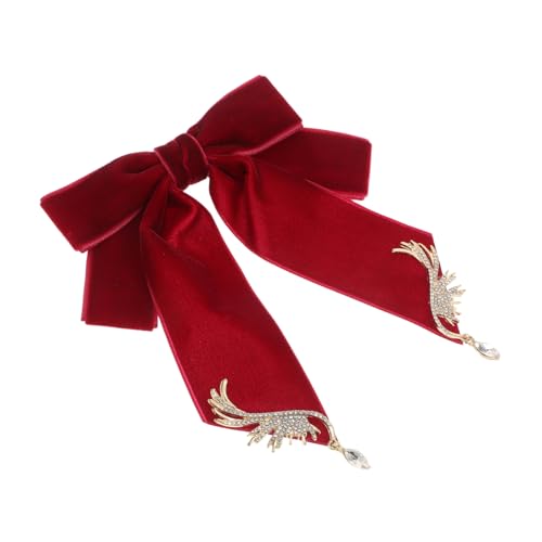Gatuida Zinklegierung Brosche Retro Flügel Schleife Unisex Modische Anstecknadel für Hemd Kragen Stilvolle Krawattennadel Passend für Damen und Herren Party Event accessoire in Weinrot von Gatuida