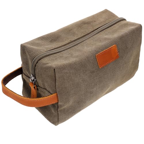 Gatuida wasserdichte Canvas Kosmetiktasche Vintage Make up Organizer Schminktasche Reise Kulturbeutel Handliche Aufbewahrungstasche für Lippenstift Zahnbürste Karten von Gatuida