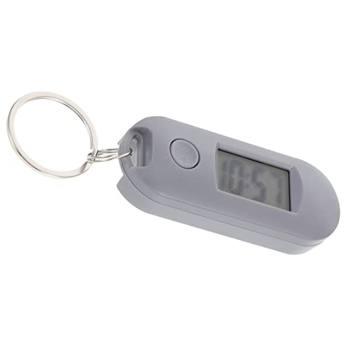 Keychain Taschenuhr Clip Auf: Digitale Elektronische Uhr LED Leuchtende Rucksackuhr Schlüsselanh?nger für Kinder Student Test Home Office Outdoor- Gebrauch Grau von Gatuida