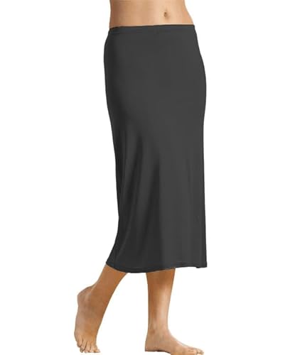 Gaubert Unterrock extra lang, Baumwolle - XXL - Schwarz, Schwarz, XXL von Gaubert