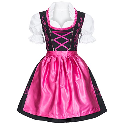 Gaudi-Leathers SW2580FILIPK Damen Dirndl, Schwarz (Pink 050), 40 von Gaudi-Leathers