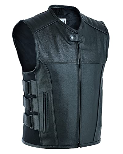 Gaudi-Leathers Herren Lederweste Motorrad Weste Leder Kutte Racing Weste Gr. 3XL von Gaudi-Leathers
