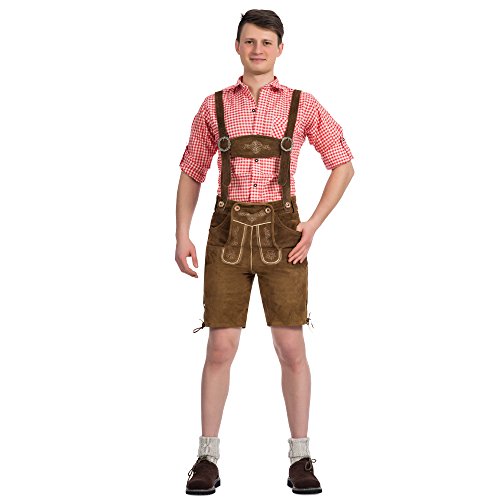 Gaudi-Leathers Herren Trachten Lederhose Shorts Hellbraun Gr. 56 von Gaudi-Leathers