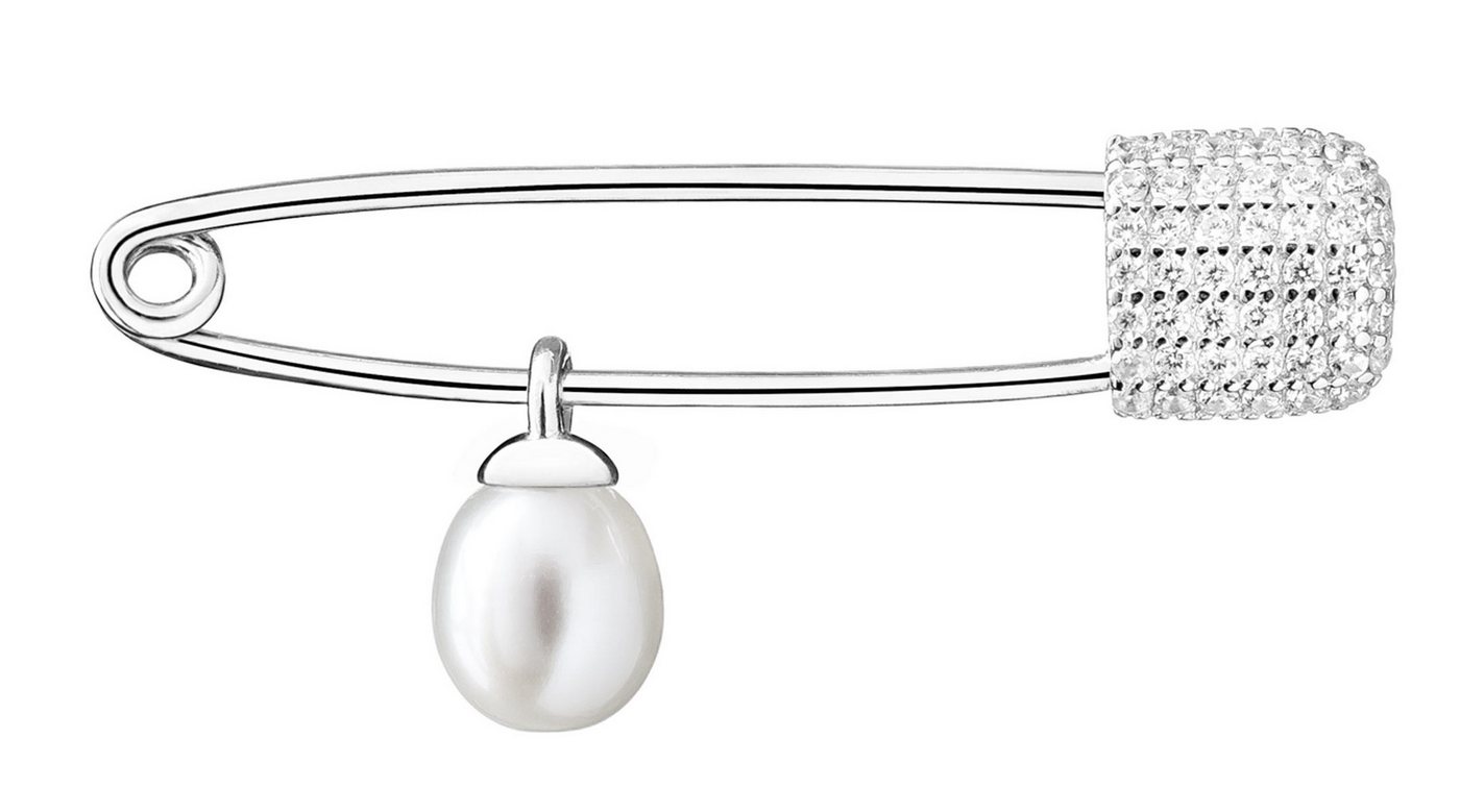 Gaura Pearls Brosche, 925er rhodiniertes Silber von Gaura Pearls