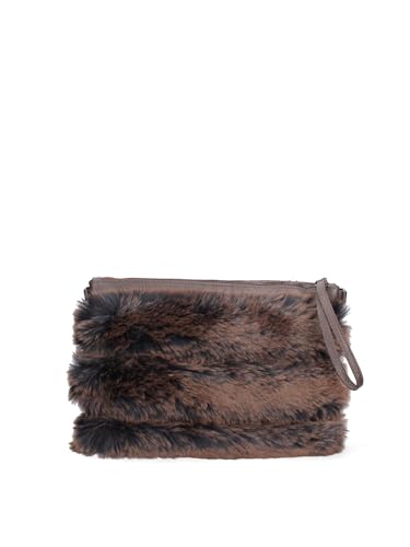Clutch aus echtem Leder Made in Italy 27 x 34,5 x 2 cm GLX22847723FBG-PARENT, dunkelbraun von Gave Lux