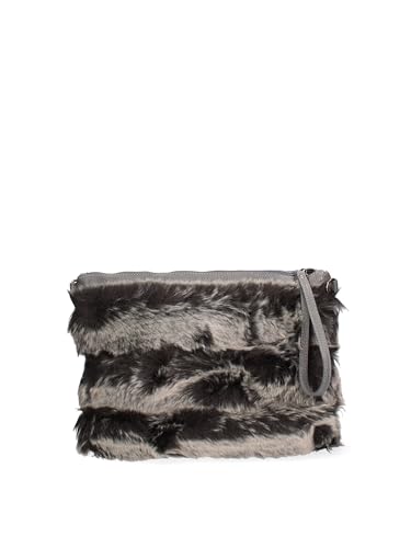 Clutch aus echtem Leder Made in Italy 27 x 34,5 x 2 cm GLX22847723FBG-PARENT, dunkelgrau von Gave Lux