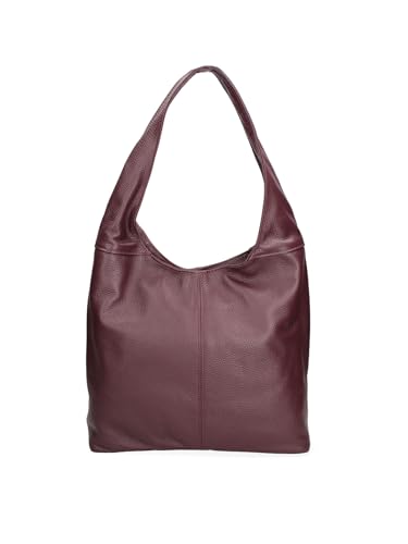 Gave Lux Damen Handtasche aus Dollaro-Leder in Bordeaux 39x55x13 cm von Gave Lux