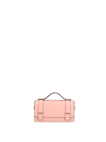 Gave Lux Damen-Handtasche aus echtem Leder, hergestellt in Italien, 18 x 9,5 x 5 cm, Rosa, Einheitsgröße von Gave Lux