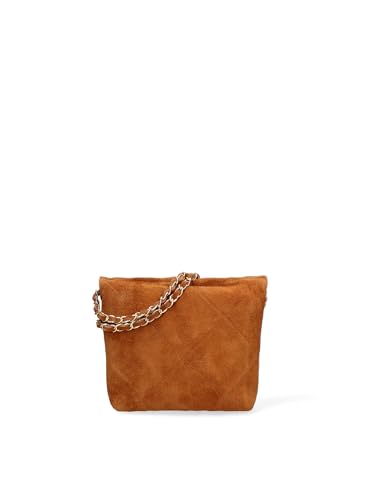 Gave Lux Damen-Handtasche aus echtem Leder, hergestellt in Italien, 19 x 23 x 6 cm, Dunkles Leder, Einheitsgröße von Gave Lux