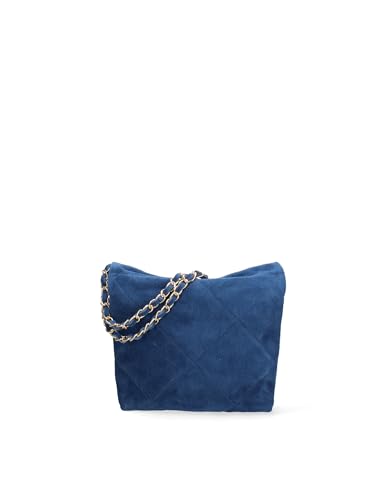Gave Lux Damen-Handtasche aus echtem Leder, hergestellt in Italien, 19 x 23 x 6 cm, Kornblumenblau, Einheitsgröße von Gave Lux