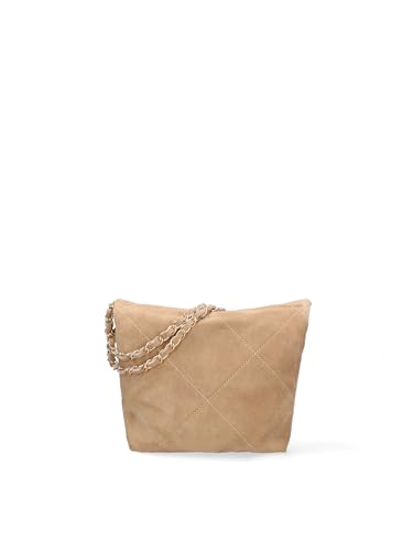 Gave Lux Damen-Handtasche aus echtem Leder, hergestellt in Italien, 19 x 23 x 6 cm, Taupe, Einheitsgröße von Gave Lux