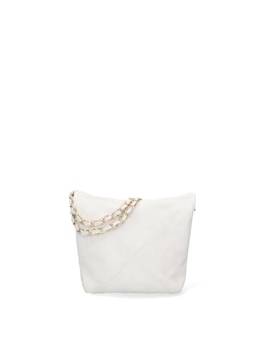 Gave Lux Damen-Handtasche aus echtem Leder, hergestellt in Italien, 19 x 23 x 6 cm, hellgrau, Einheitsgröße von Gave Lux