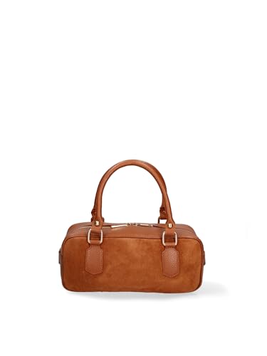 Gave Lux Damen-Handtasche aus echtem Leder, hergestellt in Italien, 27 x 12 x 10 cm, Dunkles Leder, Einheitsgröße von Gave Lux