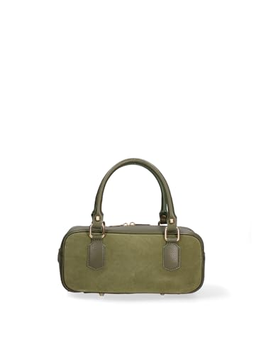 Gave Lux Damen-Handtasche aus echtem Leder, hergestellt in Italien, 27 x 12 x 10 cm, dunkelgrün, Einheitsgröße von Gave Lux