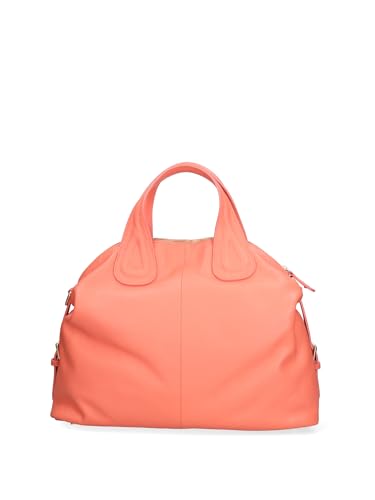 Gave Lux Damen-Handtasche aus echtem Leder, hergestellt in Italien, 42 x 30 x 16 cm, Lachsrosa, Einheitsgröße von Gave Lux