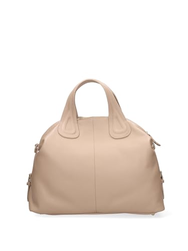 Gave Lux Damen-Handtasche aus echtem Leder, hergestellt in Italien, 42 x 30 x 16 cm, Taupe, Einheitsgröße von Gave Lux