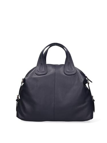 Gave Lux Damen-Handtasche aus echtem Leder, hergestellt in Italien, 42 x 30 x 16 cm, dunkelblau, Einheitsgröße von Gave Lux