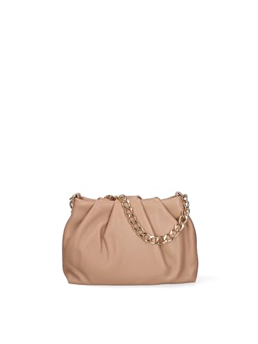 Gave Lux Damen-Schultertasche aus echtem Leder, hergestellt in Italien, 31 x 21 x 7 cm, Taupe, Einheitsgröße von Gave Lux