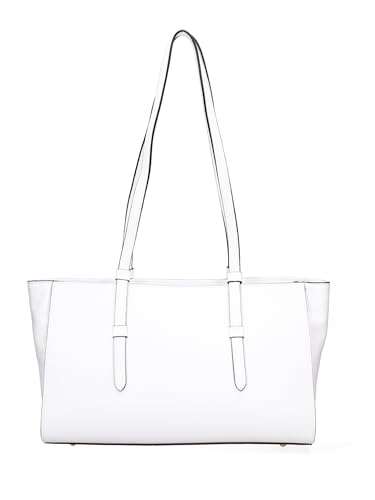 Gave Lux Damen-Schultertasche aus echtem Leder, hergestellt in Italien, 36 x 22 x 13 cm, Weiß, Einheitsgröße von Gave Lux