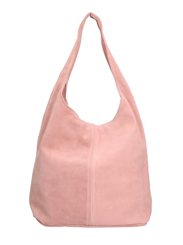 Gave Lux Damen-Schultertasche aus echtem Leder, hergestellt in Italien, 40 x 35 x 15 cm, Rosa (hell), Einheitsgröße von Gave Lux
