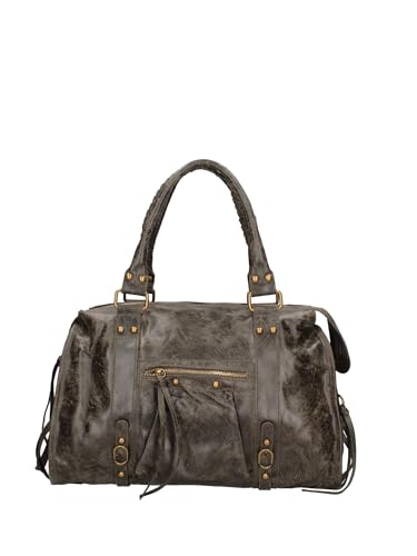 Gave Lux Damen-Umhängetasche aus echtem Wildleder. Handwerkliches Produkt. Hergestellt in Italien GLX220609023FBG Dunkelgrün 41x28x13 cm von Gave Lux