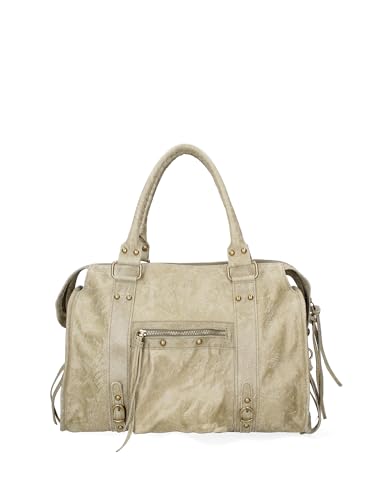 Gave Lux Damen-Umhängetasche aus echtem Wildleder. Handwerkliches Produkt. Hergestellt in Italien GLX220609023FBG Hellgrün 41x28x13 cm von Gave Lux