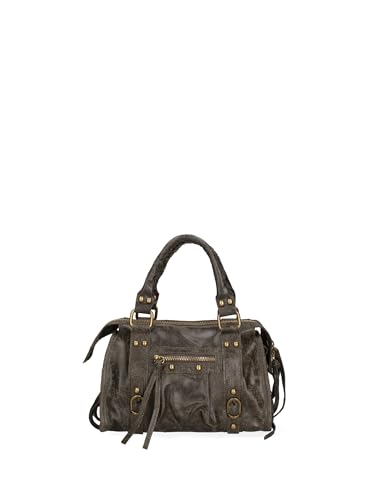 Gave Lux Damen-Umhängetasche aus echtem Wildleder. Handwerkliches Produkt. Hergestellt in Italien GLX220609123FBG Dunkelgrün 25x15x10 cm von Gave Lux