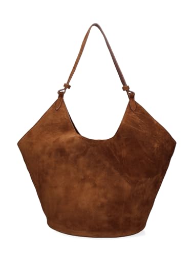 Gave Lux GLX22777623FBG-PARENT Damen-Schultertasche aus echtem Leder Made in Italy 27 x 38 x 21,5 cm, braun von Gave Lux